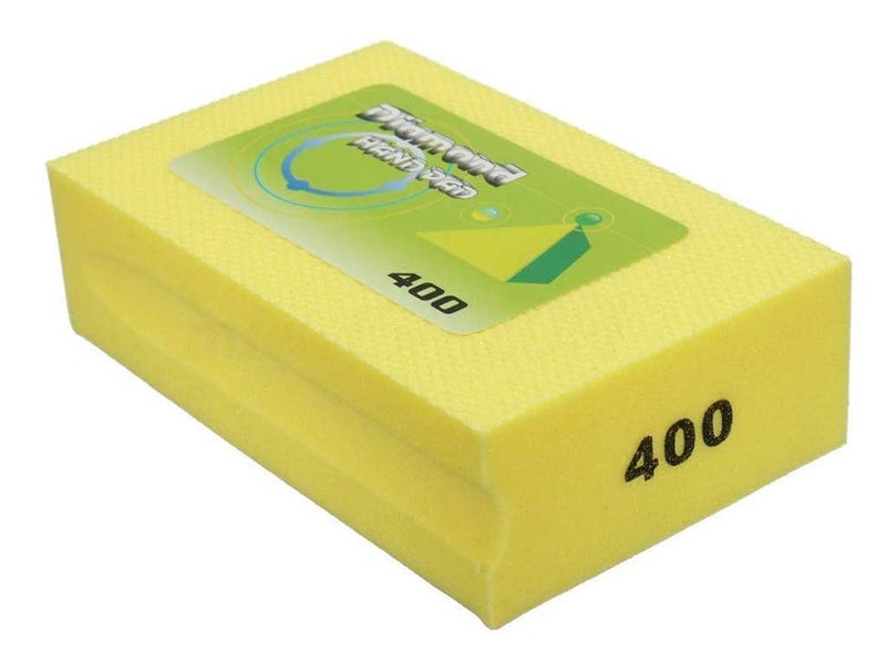 Edinstry Sanding Blocks Polishing Grinding Block Diamond Polishing Hand Pads Block For Granite Marble Glass Grinding 400 Grit, 1 Pcs - Image 1